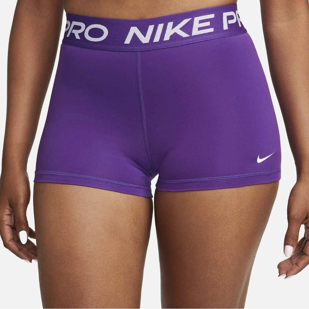 Nike Pro Shorts Midrise 3" Inseam Purple Cosmos Women Size XXL‎ New With Tags